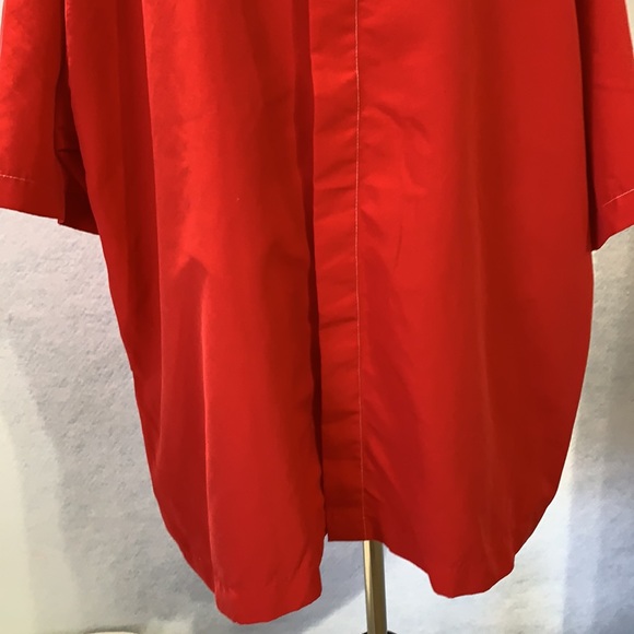 Red Racing Style Short Sleeve Button Down Shirt - Picture 3 of 12